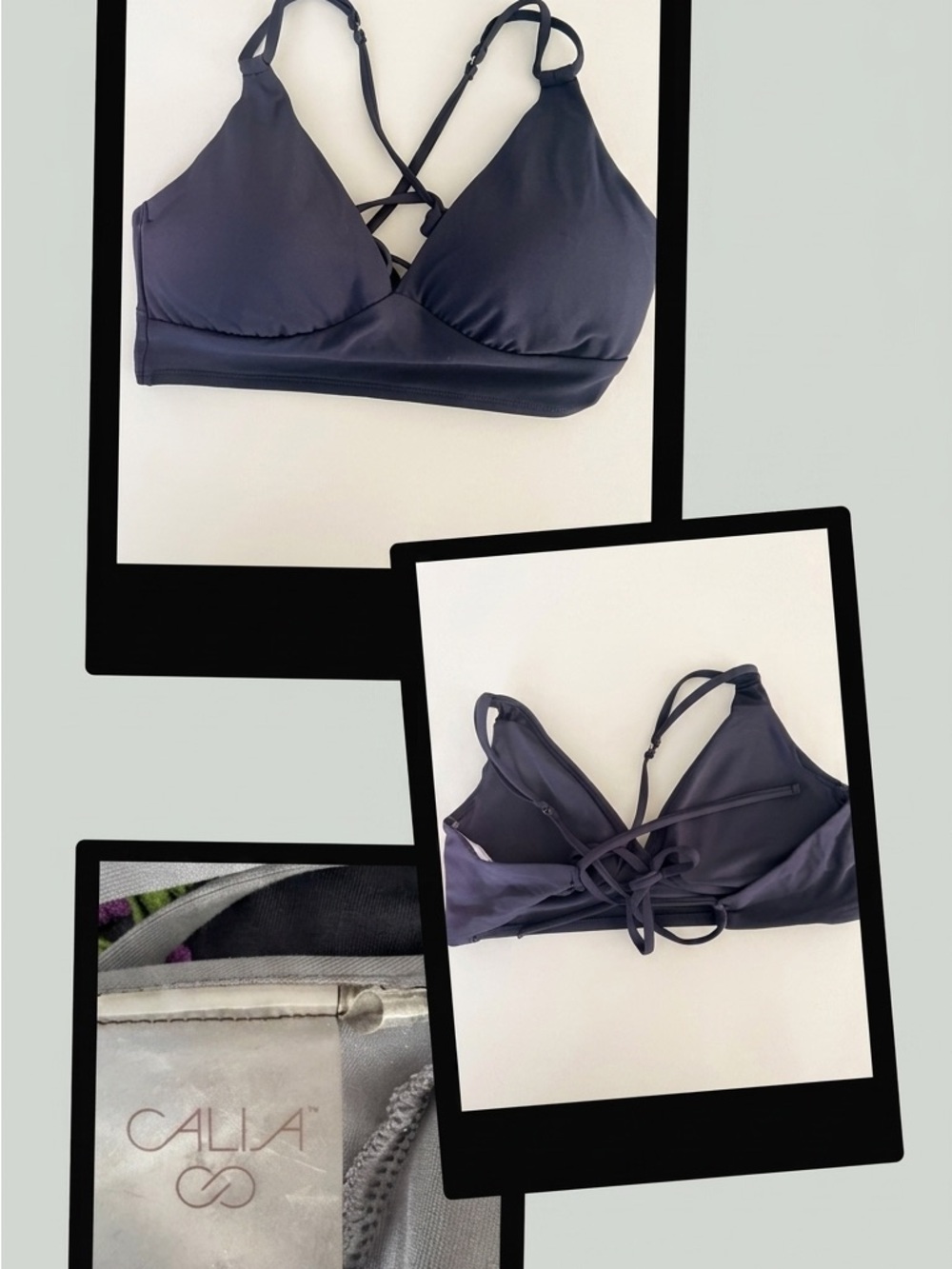 Calia Women's Charcoal Strappy Bralette